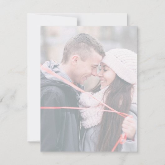 延期された結婚日付の変更の保存を解除する セーブザデート (裏面)