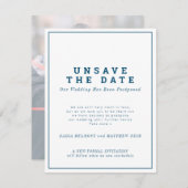 延期された結婚日付の変更の保存を解除する セーブザデート (正面/裏面)