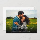 延期された結婚発表の変更 ポストカード (正面/裏面)