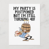 延期された誕生日パーティのキャンセル漫画 ポストカード (正面)