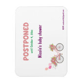 延期された赤ちゃんシャワーと新しい日付とRSVP マグネット (縦)