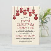 延期された7月のクリスマスパーティの招待状 招待状 (スタンド正面)