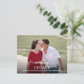 延期され結婚た書道フローラ写真の更新 ポストカード (スタンド正面)