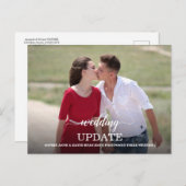 延期され結婚た書道フローラ写真の更新 ポストカード (正面/裏面)