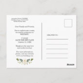 延期され結婚た書道フローラ写真の更新 ポストカード (裏面)