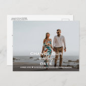 延期さエレガントれ結婚た日付写真の変更 ポストカード (正面/裏面)
