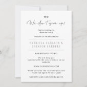 延期さ与えれた発表は結婚しない 招待状 (正面)