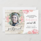 延期さ素朴れた木の甘い16セーブ·ザ·デート 招待状 (正面)