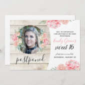 延期さ素朴れた木の甘い16セーブ·ザ·デート 招待状 (正面/裏面)