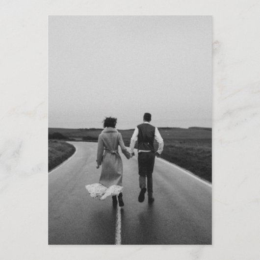 延期さ結婚れた写真の変更日付QRコード セーブザデート (裏面)