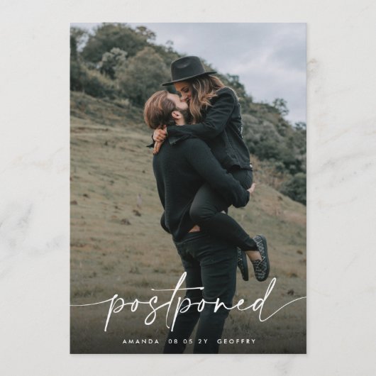 延期さ結婚れた写真の変更日付QRコード セーブザデート (正面)