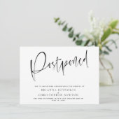 延期さ結婚れた新しい日付通知カード 招待状 (スタンド正面)