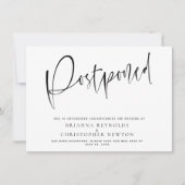 延期さ結婚れた新しい日付通知カード 招待状 (正面)