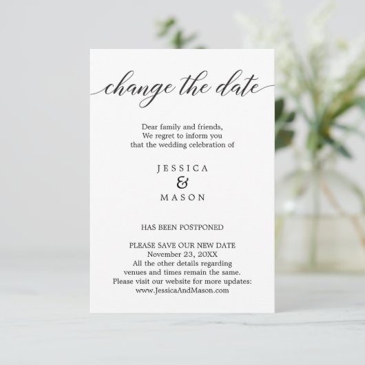 延期さ結婚れた新しい計画の変更 招待状 (スタンド正面)