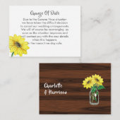 延期さ結婚れた日付変更のお知らせ エンクロージャーカード (正面/裏面)