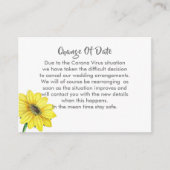 延期さ結婚れた日付変更のお知らせ エンクロージャーカード (正面)