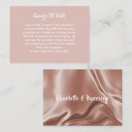 延期さ結婚れた日付変更のお知らせ エンクロージャーカード