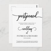 延期さ結婚れた書エレガント道 ポストカード (正面/裏面)