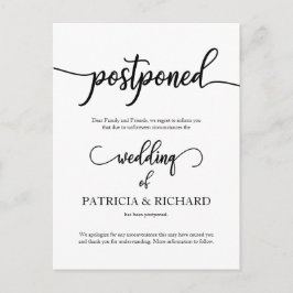 延期さ結婚れた書エレガント道 ポストカード
