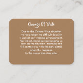 延期さ結婚れた期日変更の発表 エンクロージャーカード (正面)