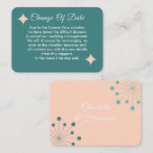 延期さ結婚れた期日変更の発表 エンクロージャーカード (正面/裏面)