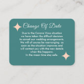 延期さ結婚れた期日変更の発表 エンクロージャーカード (正面)