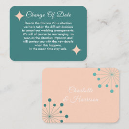 延期さ結婚れた期日変更の発表 エンクロージャーカード