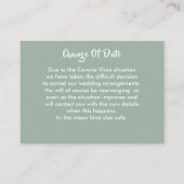 延期さ結婚れた期日変更の発表 エンクロージャーカード (正面)