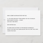 延期さ結婚れた「新しい計画」 招待状 (裏面)