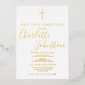 延期した初めての聖体拝領 箔招待状 (正面)