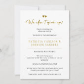 延期した結婚式のお知らせ諦めない 招待状 (正面)