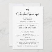 延期した結婚式のお知らせ諦めません 招待状 (正面)