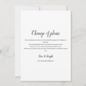 延期した結婚式の日程変更のお知らせ ローズゴールド 招待状 (裏面)