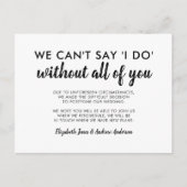 延期にしたよ 変更日程は未定 結婚式はできない 案内ポストカード (正面)