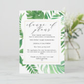 延期になったトロピカルウェディングの計画変更 案内状 (スタンド正面)