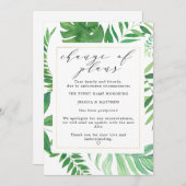 延期になったトロピカルウェディングの計画変更 案内状 (正面/裏面)