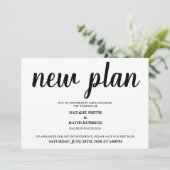 延期になった結婚式のお知らせ（日程変更） 招待状 (スタンド正面)