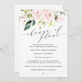 延期になった結婚式の計画変更 ブッシュ フラワーのウェディング 案内状 (正面/裏面)