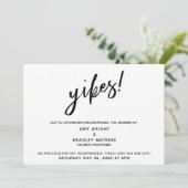 延期になった結婚式ユーモア「ぎゃー！」のお知らせ 招待状 (スタンド正面)