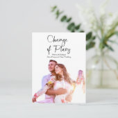 延期になった結婚式 Simple Modern Change Of Plans ポストカード (スタンド正面)