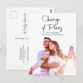 延期になった結婚式 Simple Modern Change Of Plans ポストカード (正面/裏面)