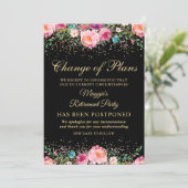 延期のお知らせ フラワーリタイアメントパーティー 招待状 (スタンド正面)