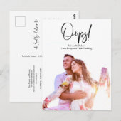延期のお知らせ モダンでシンプルな結婚式延期のお知らせ ポストカード (正面/裏面)