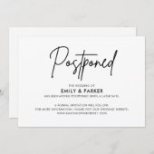 延期のお知らせ 招待状 (正面/裏面)