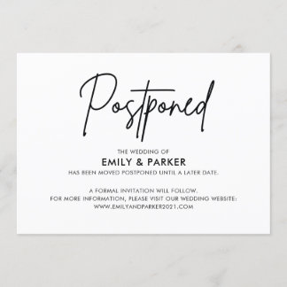 延期のお知らせ 招待状