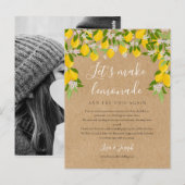 延期のお知らせ Rustic Lemons 写真入り ポストカード (正面/裏面)