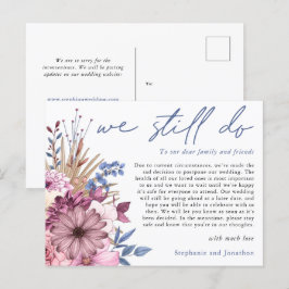 延期のお詫び　私たちはまだ愛し合っている　スクリプト　フラワーズ 案内ポストカード