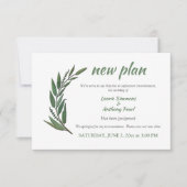 延期の発表 出欠カード (正面)