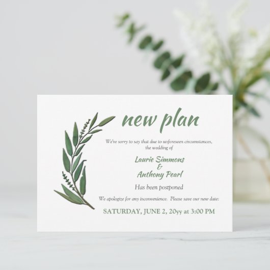 延期の発表 出欠カード (スタンド正面)