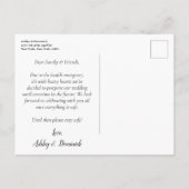 延期の結婚式 案内ポストカード (裏面)